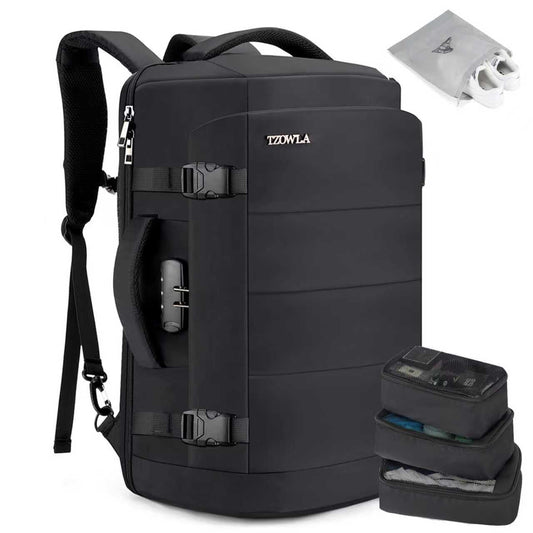Tzowla Handgepäck Rucksack 40L USB Anti-Diebstahl