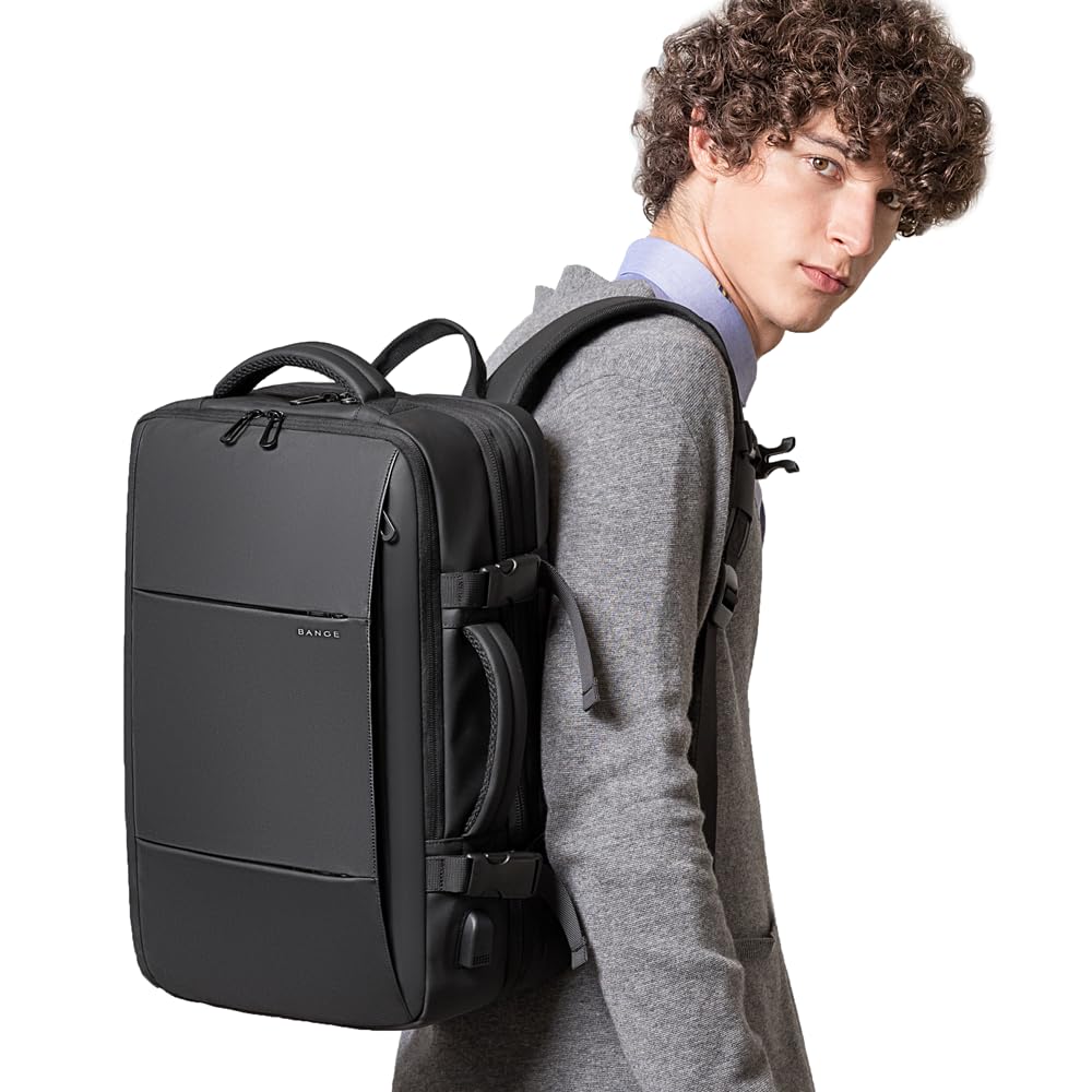BANGE Laptop Rucksack 35-45L Erweiterbar Reise Tasche