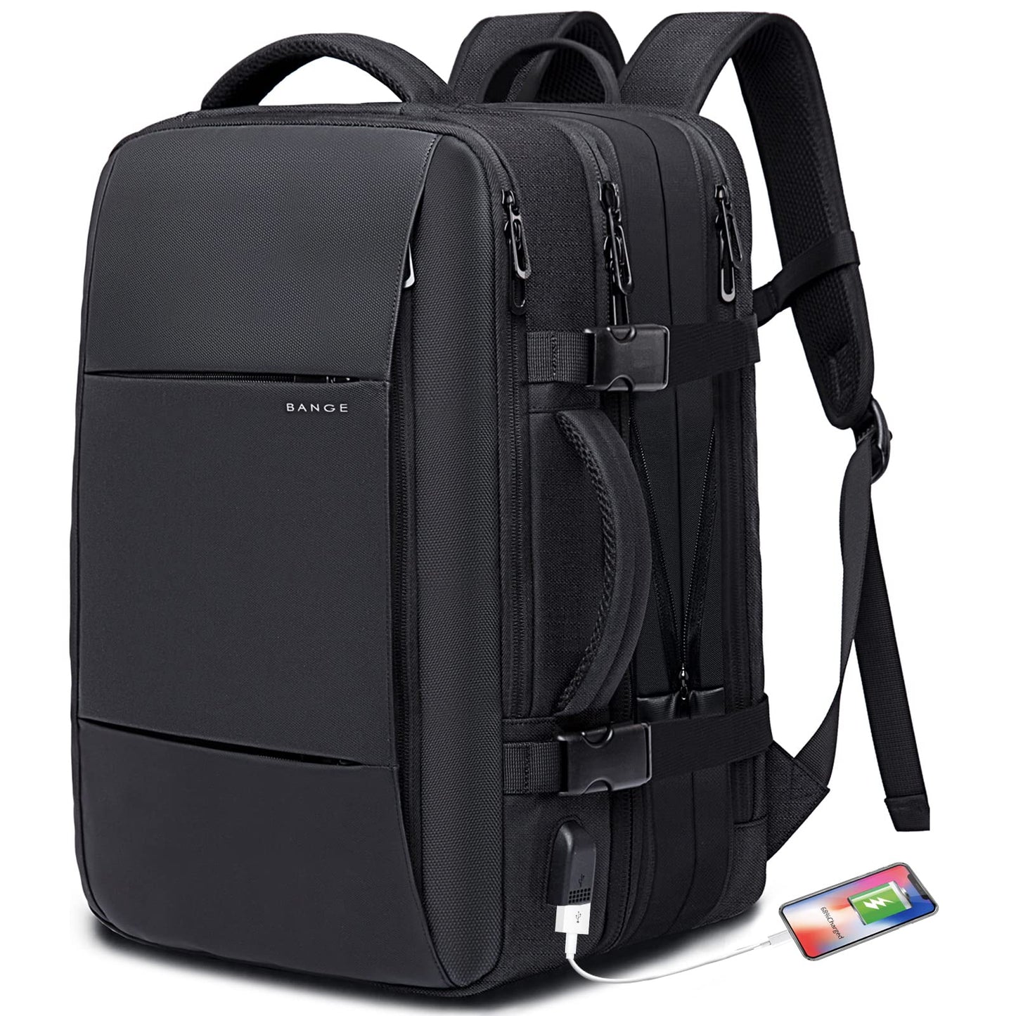 BANGE Laptop Rucksack 35-45L Erweiterbar Reise Tasche