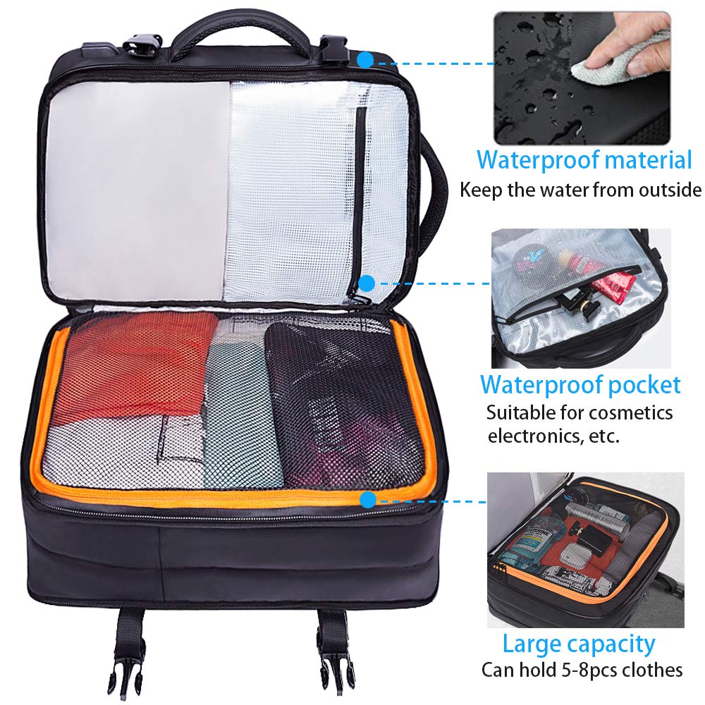 BANGE Laptop Rucksack 35-45L Erweiterbar Reise Tasche