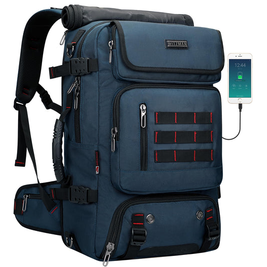 WITZMAN Laptop Rucksack 16 Zoll Reise Tasche Blau